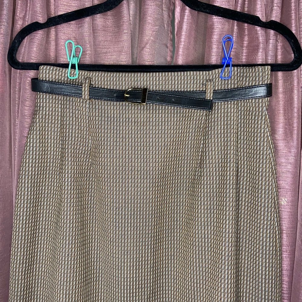 Classic Pendleton Brown Wool Knee-Length Skirt - image 2